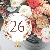 バ素朴ルグンディフローラ結婚のテーブル番号 招待状