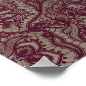 バ素朴ルグンディフローラ結婚の歓迎サイン ポスター (角)