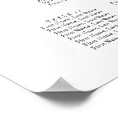 バ素朴ルグンディフローラ結婚の14表グラフ ポスター (角)