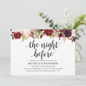 バ素朴ルグンディ結婚のリハーサルディナー招待状 招待状 (スタンド正面)