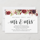 バ素朴ルグンディ結婚のリハーサルディナー招待状 招待状 (正面)