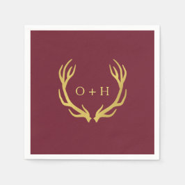 バ素朴ルグンディ結婚マルサラ紙ナプキン スタンダードカクテルナプキン