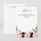 バ素朴ルモダングンディピーチフローラ秋の結婚式 エンクロージャーカード (正面/裏面)