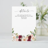 バ素朴ルモダングンディピーチフローラ秋の結婚式 エンクロージャーカード (スタンド正面)
