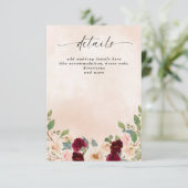 バ素朴ルモダングンディピーチフローラ秋の結婚式 エンクロージャーカード (スタンド正面)