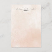 バ素朴ルモダングンディピーチフローラ秋の結婚式 エンクロージャーカード (裏面)