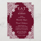 バ素朴ル結婚したグ食べ・ビー結婚ズ 招待状 (正面/裏面)