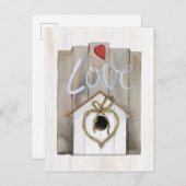 バ素朴レンタインバードハウス ポストカード (正面/裏面)