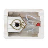 バ素朴レンタインバードハウス マグネット (横)