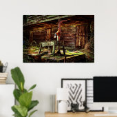 バ素朴ンとウォーターポンプ ポスター (ホームオフィス)