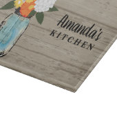 バ素朴ンアジサイフローラメイスンジャールモノグラム カッティングボード (角)