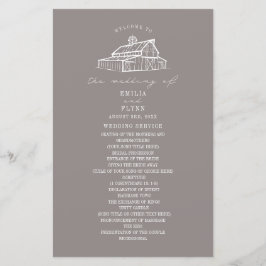 バ素朴ンアメジストグレーファーム結婚式 プログラム