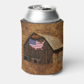 バ素朴ンアメリカ国旗 缶クーラー (缶裏面)