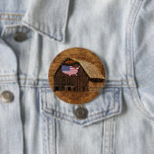 バ素朴ンアメリカ国旗 缶バッジ (インサイチュ)