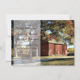 バ素朴ンアンドツリーズカントリーウェディング招待状 招待状