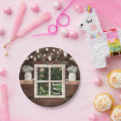 バ素朴ンウィンドウツリー&メイソンジャー結婚ズ ペーパープレート (パーティー)