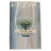 バ素朴ンウェディングシャワー抱き枕 ミディアムペーパーバッグ (正面)