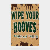 バ素朴ンウェルカムマットと名前をカスタムする アクリルサイン (正面)