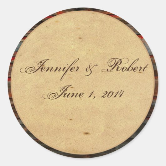 バ素朴ンウッドとグラフィティハート封筒用シール ラウンドシール (正面)