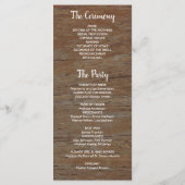 バ素朴ンウッドの水結婚色の花 プログラム (裏面)