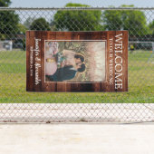 バ素朴ンウッドは私たちの写真を結婚歓迎 横断幕 (インサイチュ)