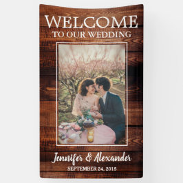 バ素朴ンウッドは私たちの写真を結婚歓迎 横断幕