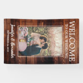 バ素朴ンウッドは私たちの写真を結婚歓迎 横断幕 (横)