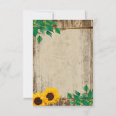 バ素朴ンウッドひまわり日付保存 セーブザデート (裏面)