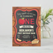 バ素朴ンウッドアップル1st第1誕生日招待状 招待状 (スタンド正面)