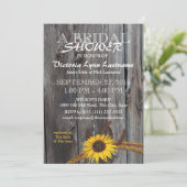 バ素朴ンウッドアンドサンフラワーブライダルシャワー 招待状 (スタンド正面)