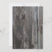 バ素朴ンウッドアンドサンフラワー誕生日 招待状 (裏面)