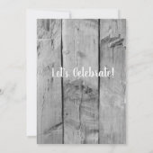 バ素朴ンウッドアンドランタンピクニックバースデーパーティー 招待状 (裏面)