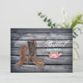バ素朴ンウッドウエスタンカウボーイブライダルシャワー 招待状 (スタンド正面)
