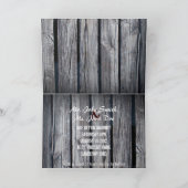 バ素朴ンウッドウエスタンカウボーイ結婚ズ 招待状 (内部)