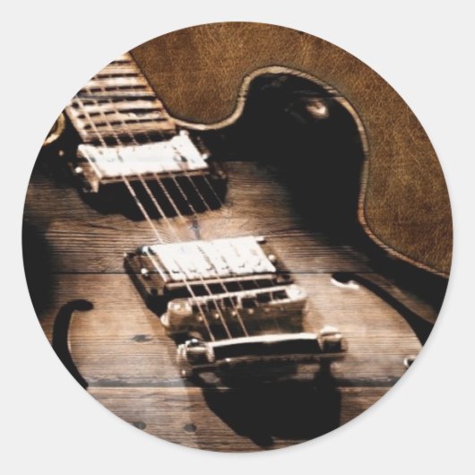 バ素朴ンウッドウエスタンカントリーミュージックギター ラウンドシール (正面)