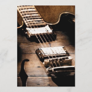 バ素朴ンウッドウエスタンカントリーミュージックギター 招待状