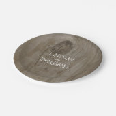 バ素朴ンウッドカントリーウェディング ペーパープレート (アングル)