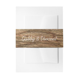 バ素朴ンウッドカントリーウェディング 招待状ベリーバンド