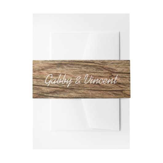 バ素朴ンウッドカントリーウェディング 招待状ベリーバンド (正面例)