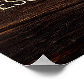 バ素朴ンウッドカントリーストリングライツ結婚ズ ポスター (角)