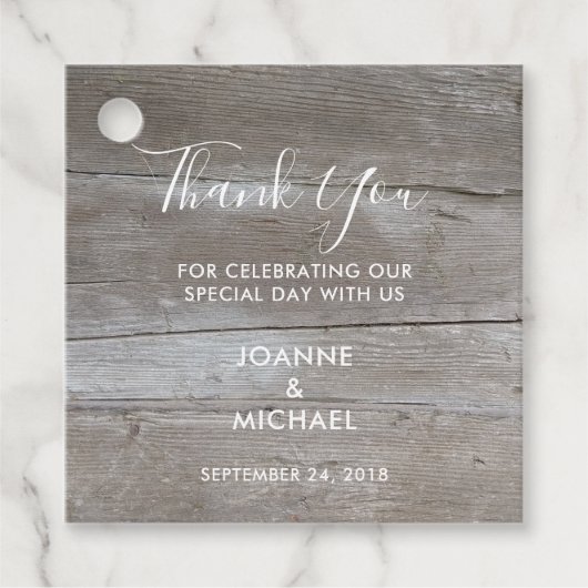 バ素朴ンウッドカントリー結婚式 フェイバータグ (正面)