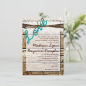 バ素朴ンウッドカントリーLOVE結婚式招待状 招待状 (スタンド正面)