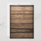 バ素朴ンウッドサンフラワーズリース〔雄ジカの〕枝角結婚 招待状 (裏面)