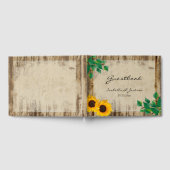 バ素朴ンウッドサンフラワー結婚ズ ゲストブック (全面)