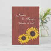 バ素朴ンウッドサンフラワー結婚ズ 招待状 (スタンド正面)