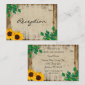 バ素朴ンウッドサンフラワー エンクロージャーカード (正面/裏面)