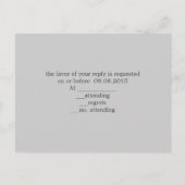 バ素朴ンウッドシャンデリア結婚の応答RSVP インビテーションポストカード (裏面)