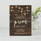 バ素朴ンウッドストリングライトプロム 招待状 (スタンド正面)