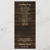 バ素朴ンウッドストリングライト結婚式 プログラム (裏面)