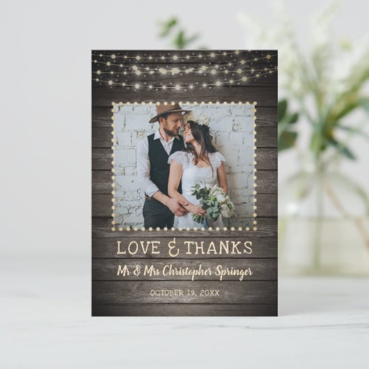 バ素朴ンウッドストリングラ結婚イツありがとう サンキューカード (スタンド正面)